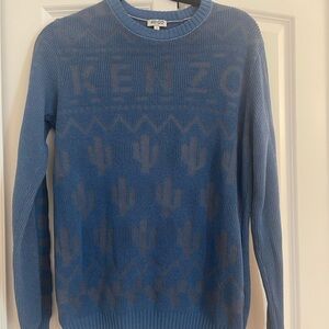 Kenzo Blue and Gray Crewneck Sweater